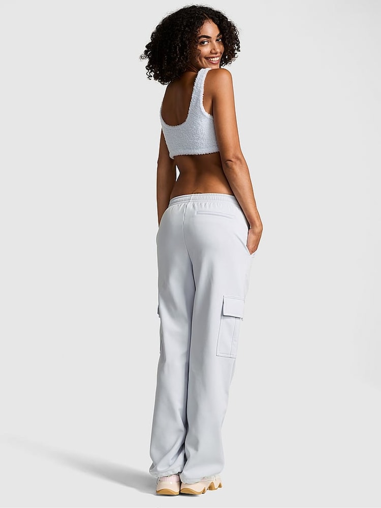 Victoria's Secret PINK Hydrangea Blue Fleece Cargo Trousers - Image 2 of 3