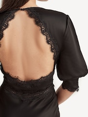 Rixo Black Annina Lace Trim Midi Dress - Image 5 of 5