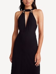 Rixo Black Eleanora Halter Neck Maxi Dress - Image 4 of 5