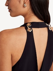 Rixo Black Eleanora Halter Neck Maxi Dress - Image 5 of 5