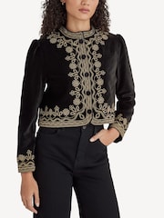 Rixo Black Denver Embroidery Jacket - Image 3 of 7