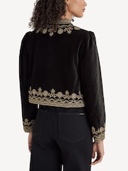 Rixo Black Denver Embroidery Jacket - Image 4 of 7