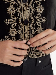 Rixo Black Denver Embroidery Jacket - Image 7 of 7