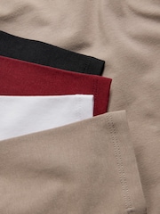 The Set Black/Berry Red/Taupe Brown/White 4 Pack Boat Neck Long Sleeve Tops - Image 11 of 11