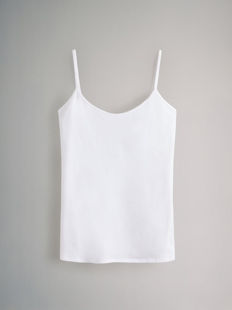 The Set Black/White/Red/Blue/Stripe 5 Pack Thin Strap Vest Tops - Image 11 of 13