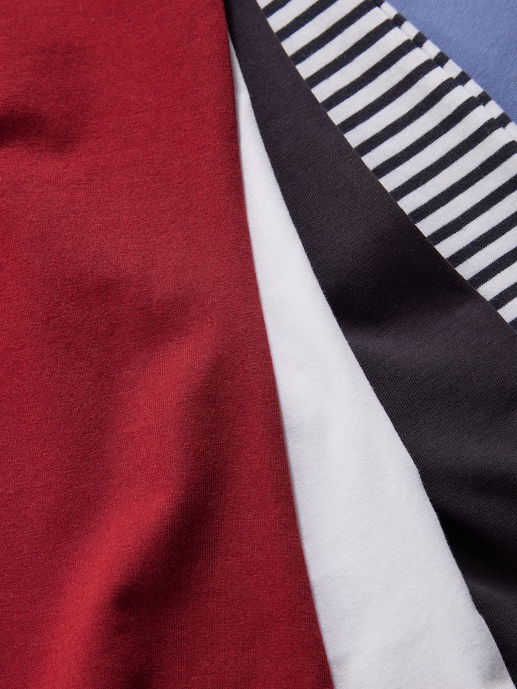 The Set Black/White/Red/Blue/Stripe 5 Pack Thin Strap Vest Tops - Image 13 of 13