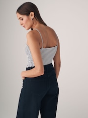 The Set Black/White/Red/Blue/Stripe 5 Pack Thin Strap Vest Tops - Image 5 of 13
