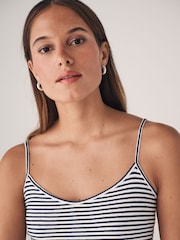The Set Black/White/Red/Blue/Stripe 5 Pack Thin Strap Vest Tops - Image 6 of 13
