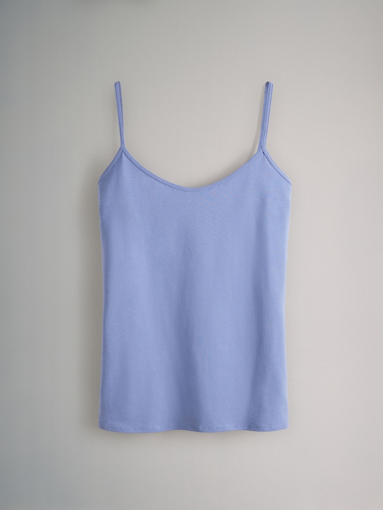 The Set Black/White/Red/Blue/Stripe 5 Pack Thin Strap Vest Tops - Image 8 of 13