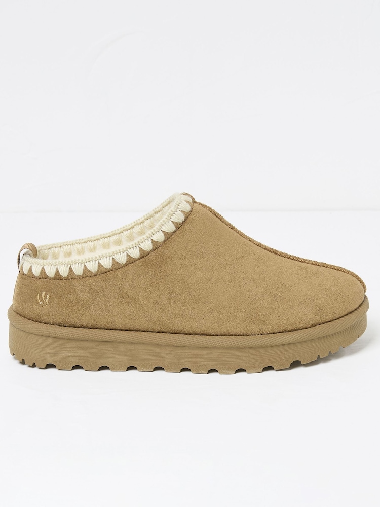 FatFace Lyra Brown Snug Mule Slippers - Image 1 of 2