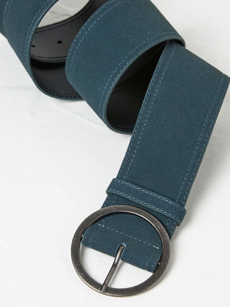 FatFace Blue Soft Wide Waist Belt - Image 2 of 2