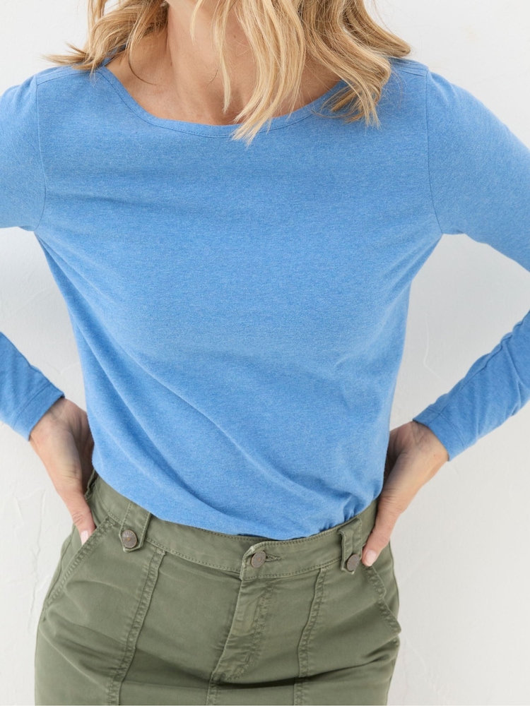 FatFace Bree Cobalt Blue Long Sleeve T-Shirt - Image 4 of 5
