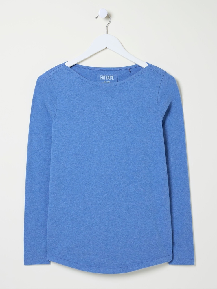 FatFace Bree Cobalt Blue Long Sleeve T-Shirt - Image 5 of 5