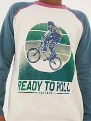 FatFace Natural Bike Graphic T-Shirt - Image 4 of 5