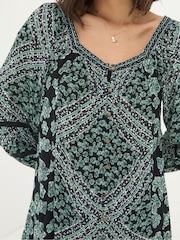 FatFace Caitlin Washed Black Spaced Floral Tunic - Image 5 of 6