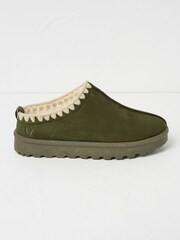 FatFace Lyra Green Mules Slippers - Image 1 of 2