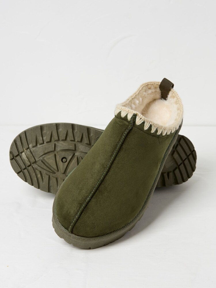 FatFace Lyra Green Mules Slippers - Image 2 of 2 FatFace Lyra Green Mules Slippers - Image 2 of 2