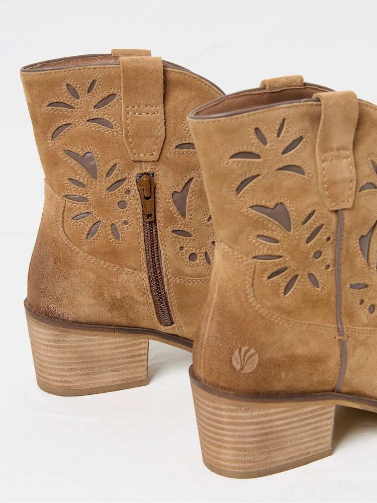 FatFace Shay Brown Western Boots - Image 3 of 3