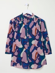 FatFace Evelyn Black Painted Abstract Blouse - Image 6 of 6