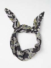FatFace Black Floral Hair Scarf - Image 1 of 2