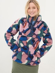 FatFace Black Abstract Printed Fleece - Image 2 of 7