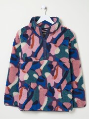 FatFace Black Abstract Printed Fleece - Image 7 of 7
