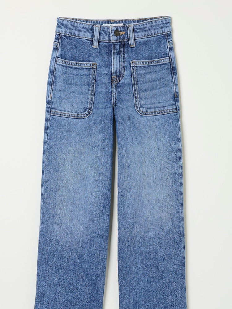 FatFace Mid Wash Wide Leg Denim Jeans - Image 5 of 5 FatFace Mid Wash Wide Leg Denim Jeans - Image 5 of 5