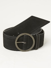 FatFace Black Soft Wide Waist Belt - Image 1 of 3