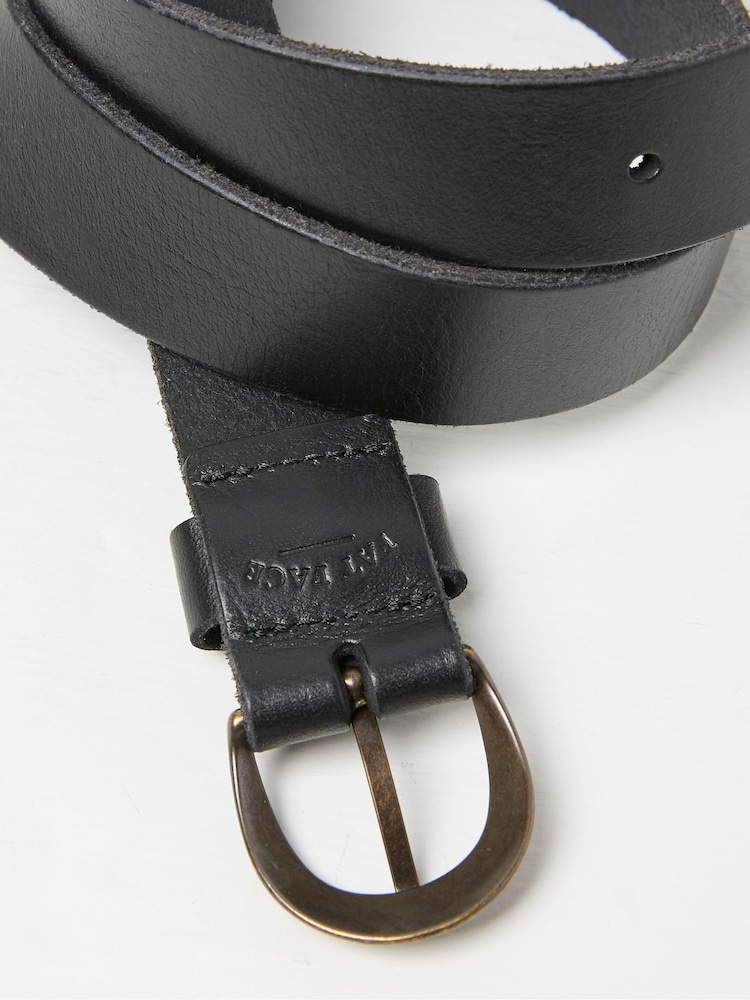 FatFace Black Leather Jean Belt - Image 2 of 2
