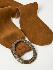 FatFace Tan Brown Soft Wide Waist Belt - Image 2 of 2