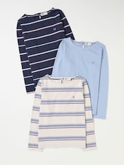 FatFace Blue 3 Pack Mixed T-Shirts - Image 1 of 4