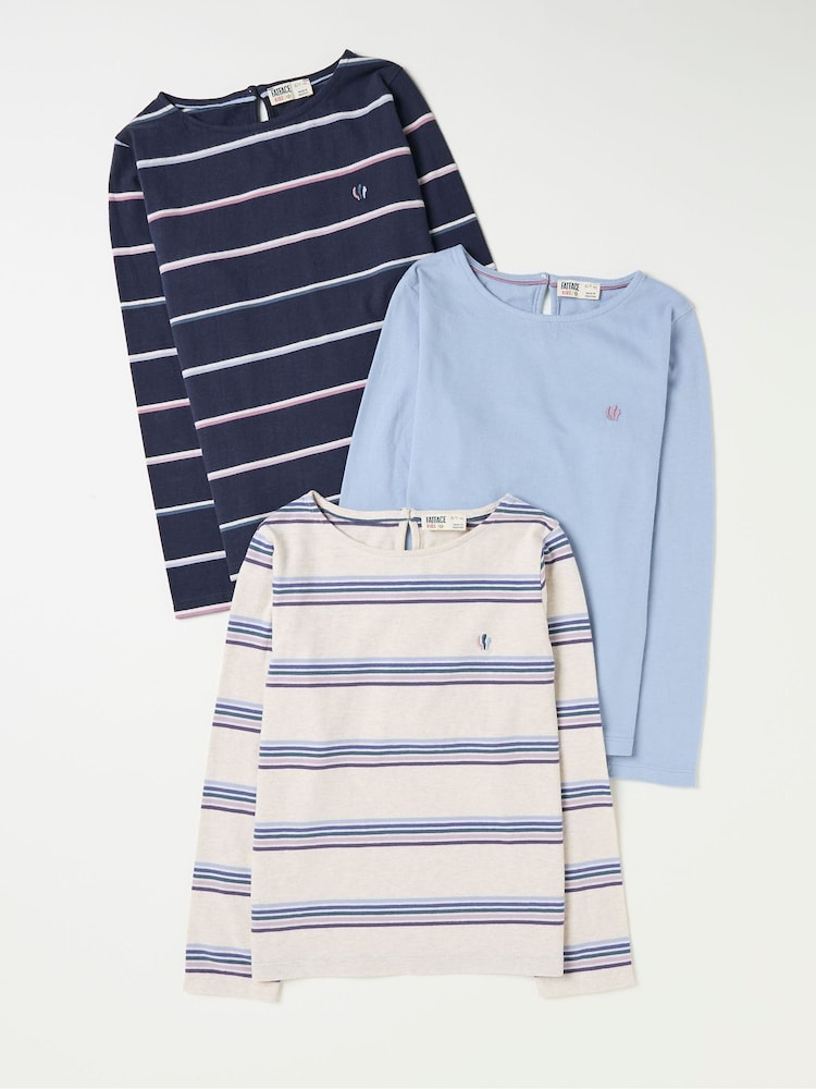 FatFace Blue 3 Pack Mixed T-Shirts - Image 1 of 4