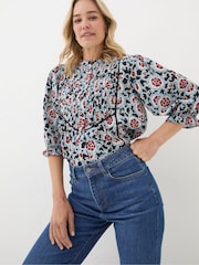 FatFace Elody Black Wild Floral Blouse - Image 1 of 5