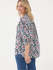 FatFace Elody Black Wild Floral Blouse - Image 2 of 5