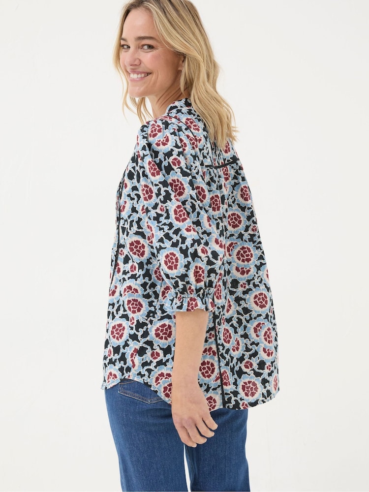 FatFace Elody Black Wild Floral Blouse - Image 2 of 5