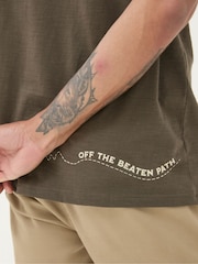 FatFace Jeep Green Slogans T Shirt - Image 5 of 5