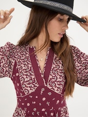 FatFace Kelly Red Wild Ditsy Midi Dress - Image 3 of 9