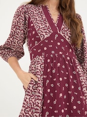 FatFace Kelly Red Wild Ditsy Midi Dress - Image 8 of 9