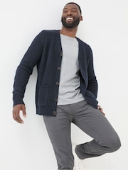 FatFace Calder Navy Cardigan - Image 1 of 4