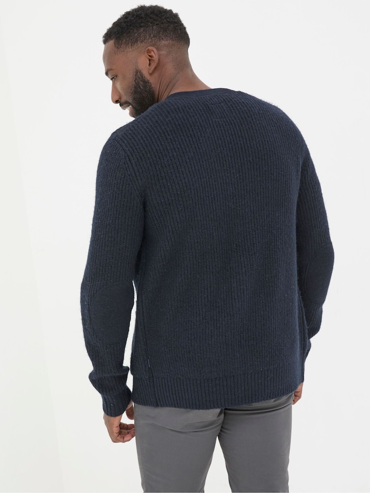 FatFace Calder Navy Cardigan - Image 2 of 4