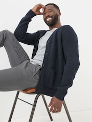 FatFace Calder Navy Cardigan - Image 3 of 4