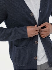 FatFace Calder Navy Cardigan - Image 4 of 4