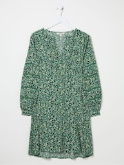 FatFace Joanna Green Floral Marks Dress - Image 6 of 6
