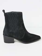 FatFace Drea Black Western Boots - Image 1 of 3