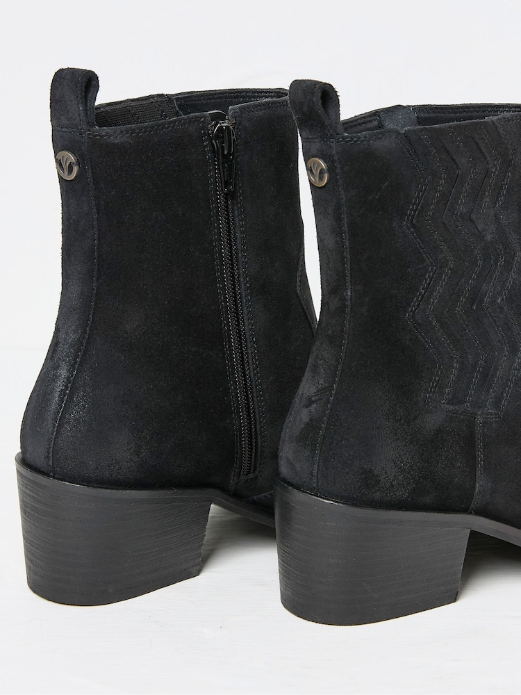 FatFace Drea Black Western Boots - Image 3 of 3