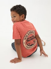 FatFace VW Orange Graphic T-Shirt - Image 3 of 6