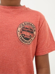 FatFace VW Orange Graphic T-Shirt - Image 4 of 6