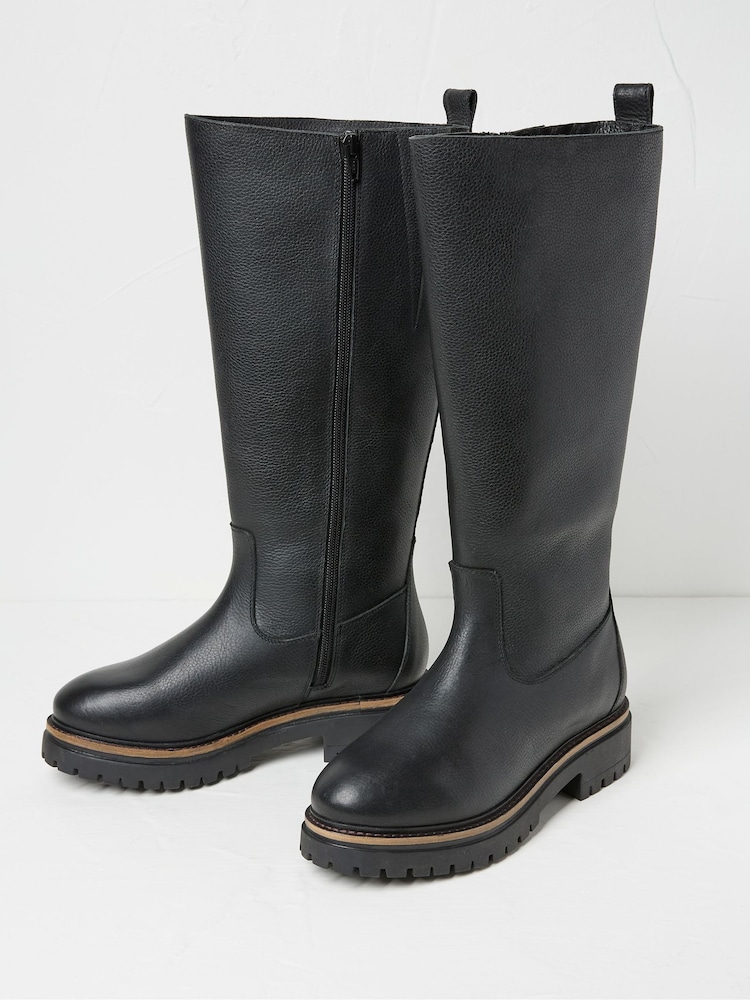 FatFace Emmy Black Riding Boots - Image 2 of 3