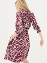 FatFace Krishan Red Wild Terrain Jersey Dress - Image 2 of 5
