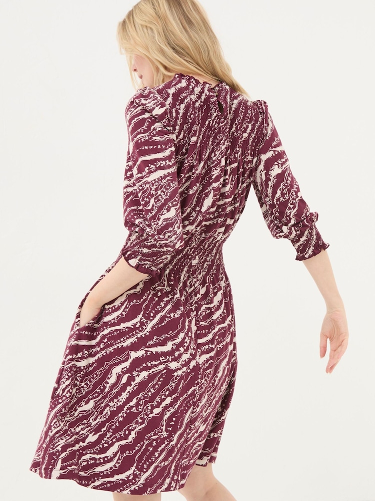 FatFace Krishan Red Wild Terrain Jersey Dress - Image 2 of 5
